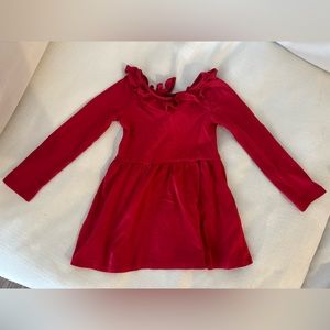 The Children's Place Red Christmas Dress with Bow Back Detail - Size 2T